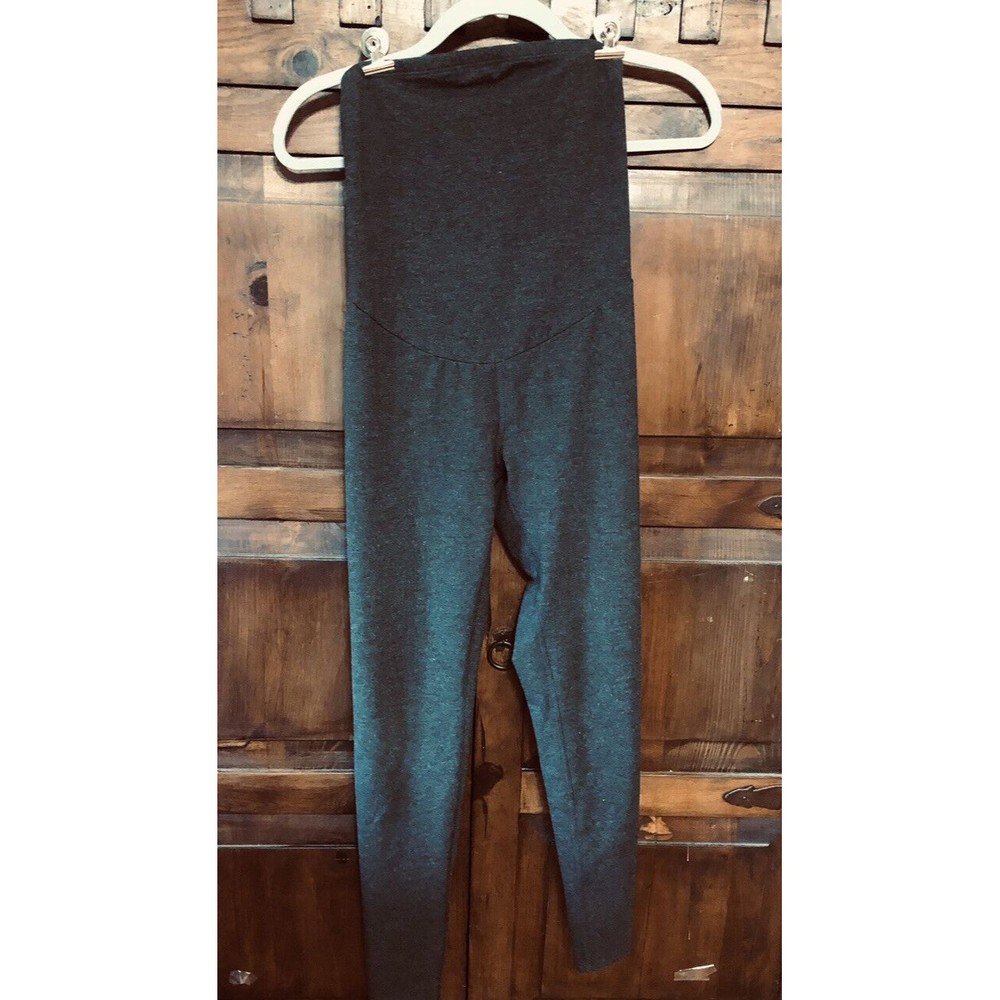 A:Glow Core Fully Belly Panel Maternity Leggings Small Dark Gray